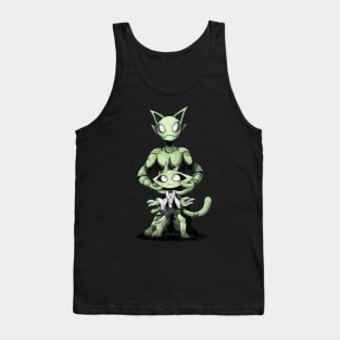 Green Alien Cats Tank Top